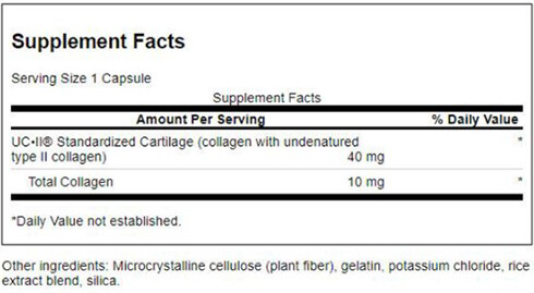 Swanson UC II Supplement Facts